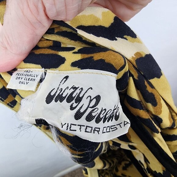 Vintage 60's Suzy Perette Animal Print Midi Dress M - Picture 4 of 4